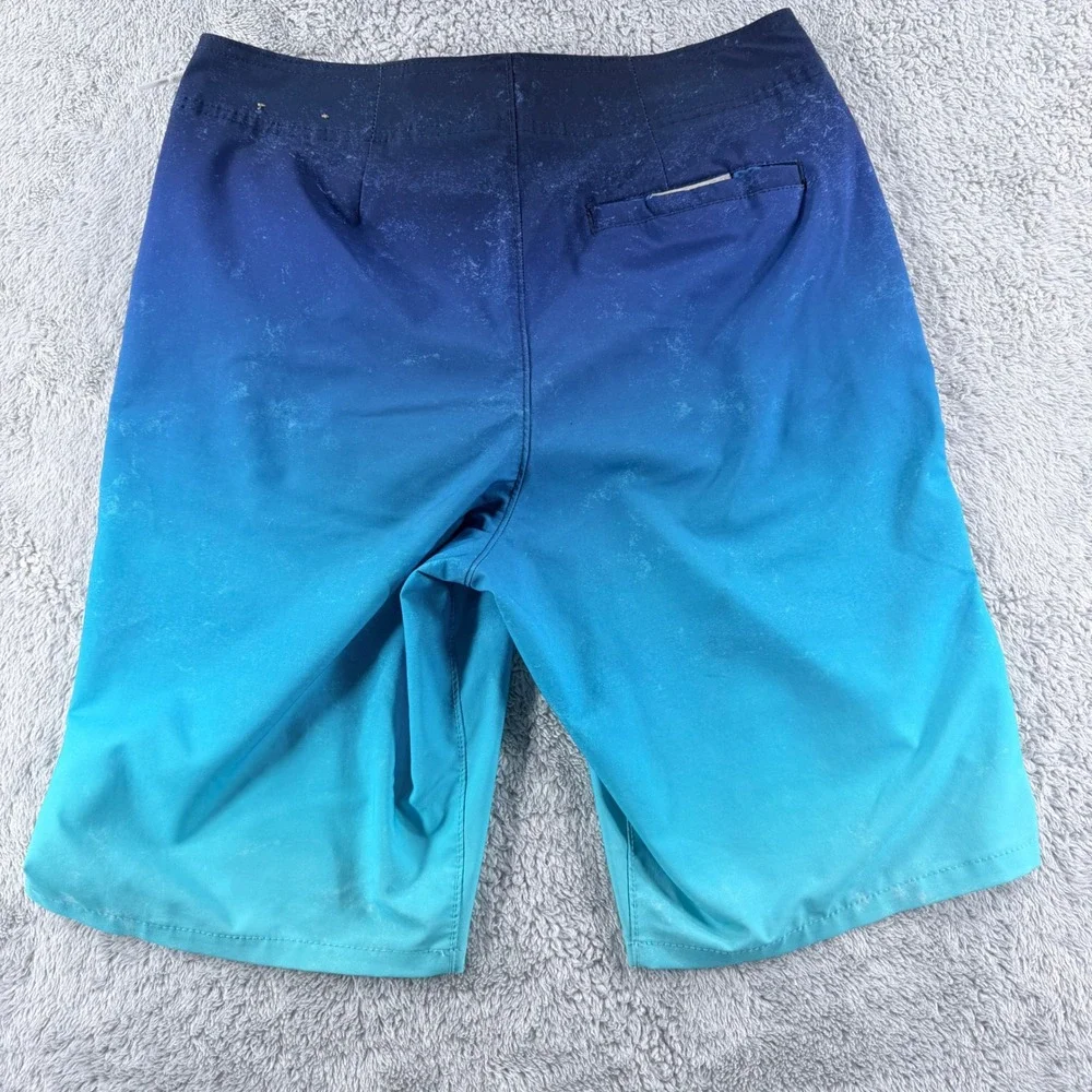 Hollister Board Shorts Mens 30 Blue Ombre Excellent Swim Trunks